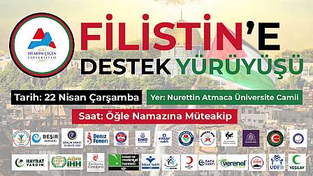 Ağrı İbrahim Çeçen Üniversitesi, Filistin’e destek amacıyla düzenlenecek yürüyüş için