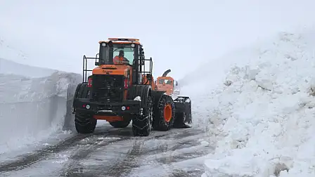 Yoğun kar ve tipi nedeniyle günlerdir kapalı olan Kağızman-Ağrı kara