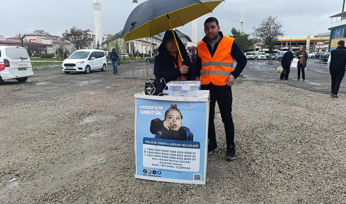 Ağrı’da etkisini artıran yağışlı havaya rağmen bir babanın saatler süren