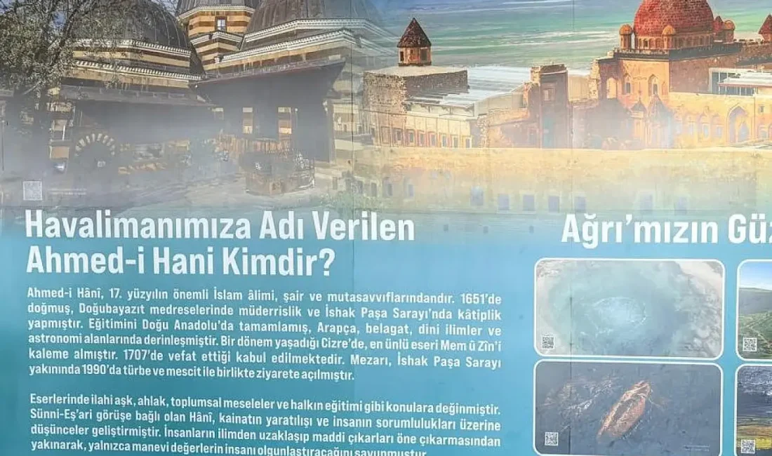 Ağrı Ahmed-i Hani Havalimanı, kente ayak basan yolcuları bölgenin tarihi,